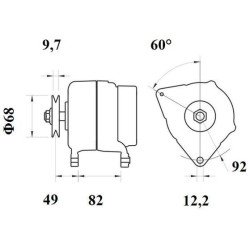 Mahle MG 1062 Alternatör 14V 90A (Letrika IA9498 / 11.209.677) – Multifonksiyon Regülatörlü