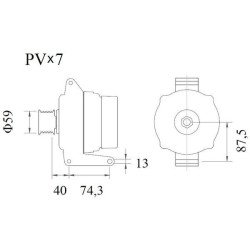 Mahle MG 1063 Alternatör 14V 110A (Letrika IA9499 / 11.209.676)