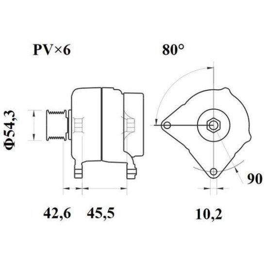 Mahle MG 1066 Alternatör 14V 90A (Letrika IA9502 / 11.209.673) – Multifunction Regülatörlü