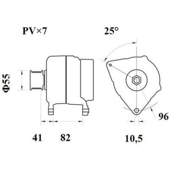 Mahle MG 1067 Alternatör 14V 150A (Letrika IA9503 / 11.209.672) – Multifonksiyon Regülatörlü