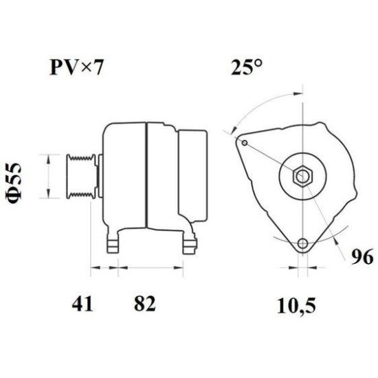 Mahle MG 1069 Alternatör 14V 110A (Letrika IA9505 / 11.209.670)
