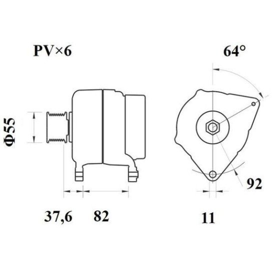 Mahle MG 1070 Alternatör 14V 150A (Letrika IA9506 / 11.209.669) – Serbest Kasnaklı, Çok Fonksiyonlu Regülatör