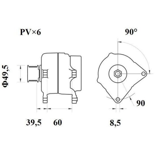 Mahle MG 1073 Alternatör 14V 140A (Letrika IA9509 / 11.209.666)
