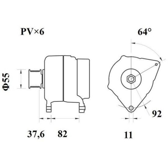 Mahle MG 1077 Alternatör 14V 110A (Letrika IA9513 / 11.209.662) – OAP Kasnaklı, Çok Fonksiyonlu