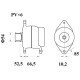 Mahle MG 1079 Alternatör 14V 80A (Letrika IA9515 / 11.209.693) – 6 Kanallı Kasnak