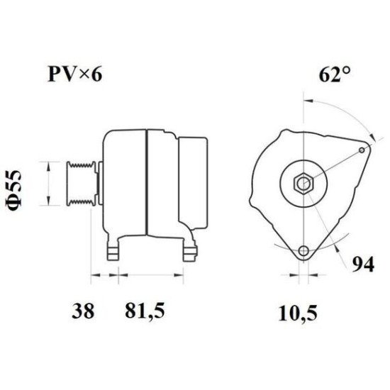 Mahle MG 1081 Alternatör 14V 150A (Letrika IA9517 / 11.209.691) – Overrunning Kasnak, Çok Fonksiyonlu Regülatör