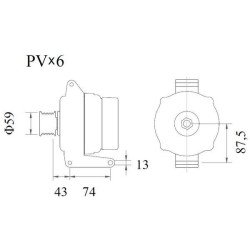 Mahle MG 1084 Alternatör 14V 150A (Letrika IA9521 / 11.209.688) – Hareketli Kasnaklı