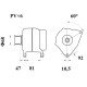 Mahle MG 1088 Alternatör 14V 90A (Letrika IA9525 / 11.209.684) – Kanallı V Kayış Kasnaklı