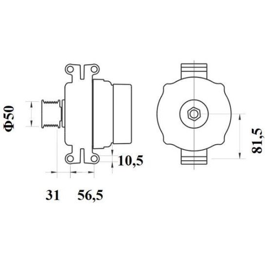 Mahle MG 1090 Alternatör 14V 90A (Letrika IA9527 / 11.209.682) – Overrunning Kasnak, Çok Fonksiyonlu Regülatör