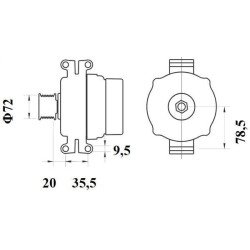 Mahle MG 1201 Alternatör 28V 100A (Letrika IA9562 / 11.209.774) – W Klemensli, Kanallı V Kayış Kasnaklı