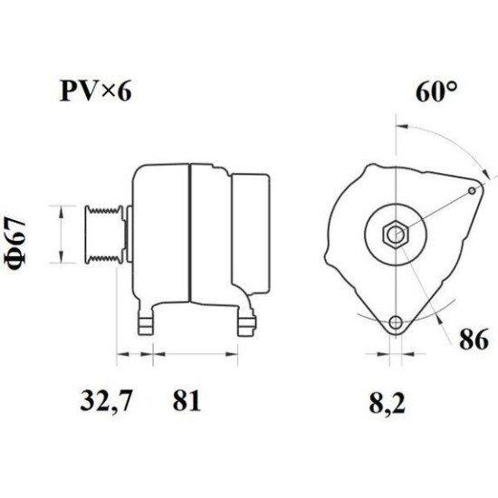 Mahle MG 15 Alternatör 14V 100A (Letrika IA1018 / 11.203.042) – Toz Korumalı