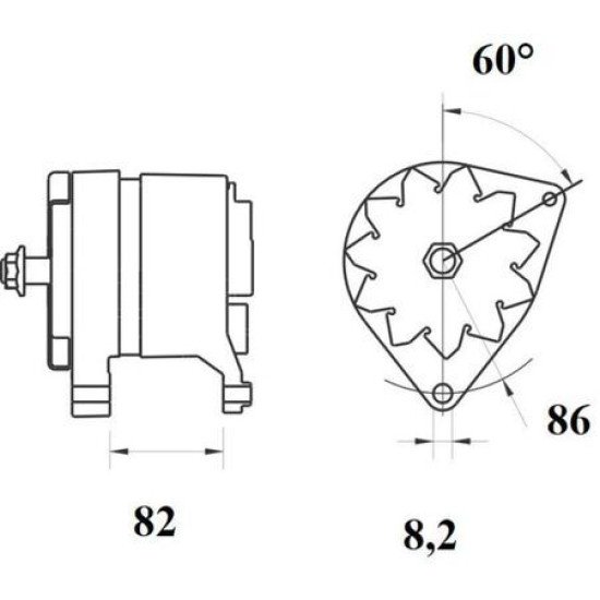 Mahle MG 216 Alternatör 14V 70A (Letrika IA0811 / 11.201.811)
