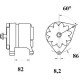Mahle MG 216 Alternatör 14V 70A (Letrika IA0811 / 11.201.811)