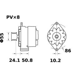 Mahle MG 274 Alternatör 14V 120A (Letrika IA1452 / 11.204.352) – Toz Korumalı, Çok Fonksiyonlu Regülatör