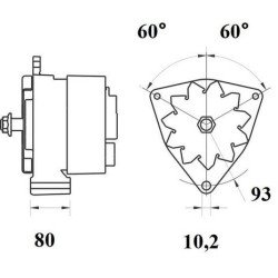 Mahle MG 460 Alternatör 28V 55A (Letrika IA9406 / 11.209.415)