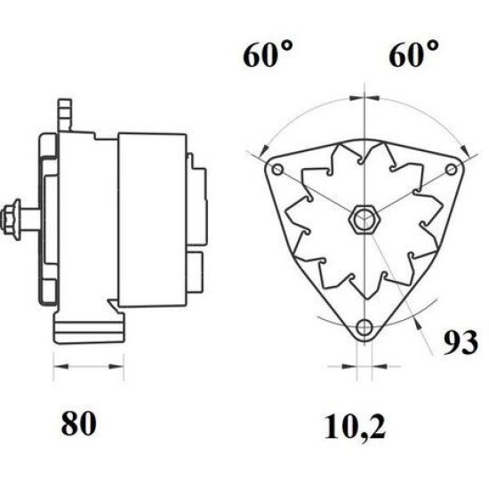 Mahle MG 460 Alternatör 28V 55A (Letrika IA9406 / 11.209.415)