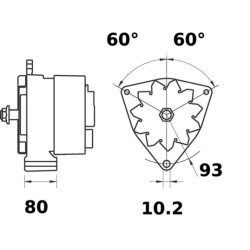 Mahle MG 493 Alternatör 28V 80A (Letrika IA9408 / 11.209.417)