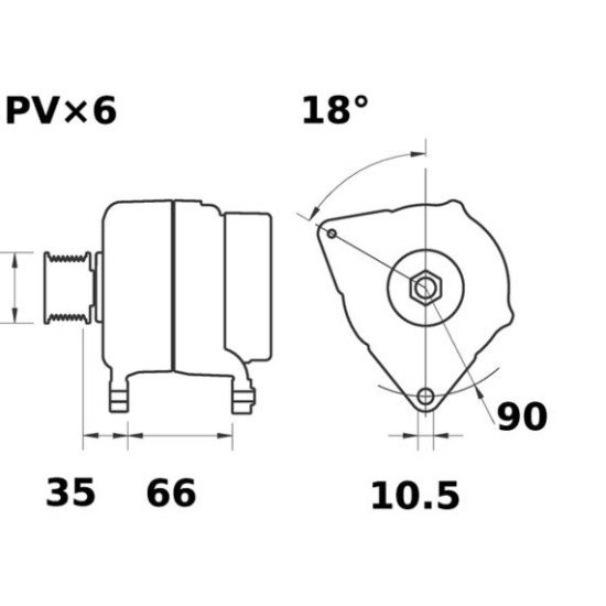 Mahle MG 506 Alternatör 14V 100A (Letrika IA9415 / 11.209.424) – Vakum Pompalı