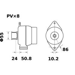 Mahle MG 561 Alternatör 14V 120A (Letrika IA1286 / 11.203.434) – Toz Korumalı