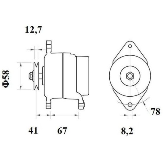 Mahle MG 566 Alternatör 14V 75A (Letrika IA1393 / 11.205.193) – Çok Fonksiyonlu, Toz Korumalı