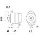 Mahle MG 566 Alternatör 14V 75A (Letrika IA1393 / 11.205.193) – Çok Fonksiyonlu, Toz Korumalı