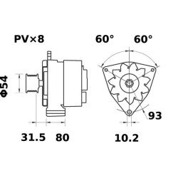 Mahle MG 622 Alternatör 28V 140A (Letrika IA1558 / 11.204.917) – Liebherr İş Makinesi Uyumlu, Toz Korumalı