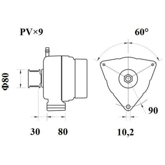 Mahle MG 792 Alternatör 28V 110A (Letrika IA9453 / 11.209.605)