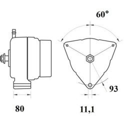 Mahle MG 794 Alternatör 28V 110A (Letrika IA9455 / 11.209.657)