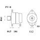 Mahle MG 800 Alternatör 28V 80A (Letrika IA9452 / 11.209.604)