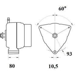 Mahle MG 804 Alternatör 28V 120A (Letrika IA9456 / 11.209.658)