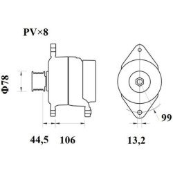 Mahle MG 817 Alternatör 28V 120A (Letrika IA9472 / 11.209.624)