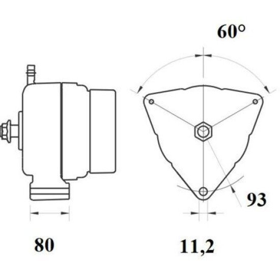 Mahle MG 818 Alternatör 28V 80A (Letrika IA9475 / 11.209.627) – Çok Fonksiyonlu Regülatörlü