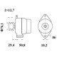 Mahle MG 83 Alternatör 14V 95A (Letrika IA1067 / 11.201.997) – Çift Kayış Kasnaklı, Toz Korumalı