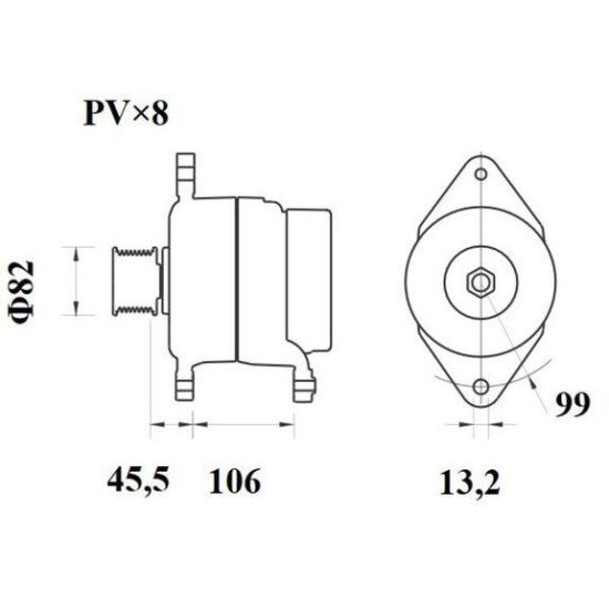 Mahle MG 877 Alternatör 28V 110A (Letrika IA9479 / 11.209.635) – Multifonksiyon Regülatörlü
