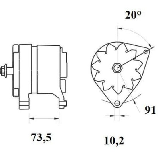 Mahle MG 879 Alternatör 28V 80A (Letrika IA9481 / 11.209.631)