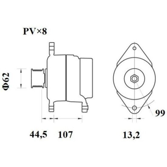Mahle MG 898 Alternatör 28V 150A (Letrika IA9485 / 11.209.638)
