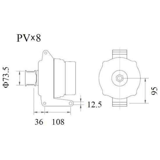 Mahle MG 925 Alternatör 28V 80A (Letrika IA9487 / 11.209.639) – PV8 Kayış Kasnağı, Çok Fonksiyonlu