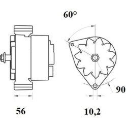 Mahle MG 927 Alternatör 14V 120A (Letrika IA1716 / 11.205.324 / AAK4714)
