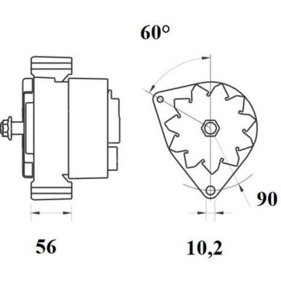 Mahle MG 927 Alternatör 14V 120A (Letrika IA1716 / 11.205.324 / AAK4714)