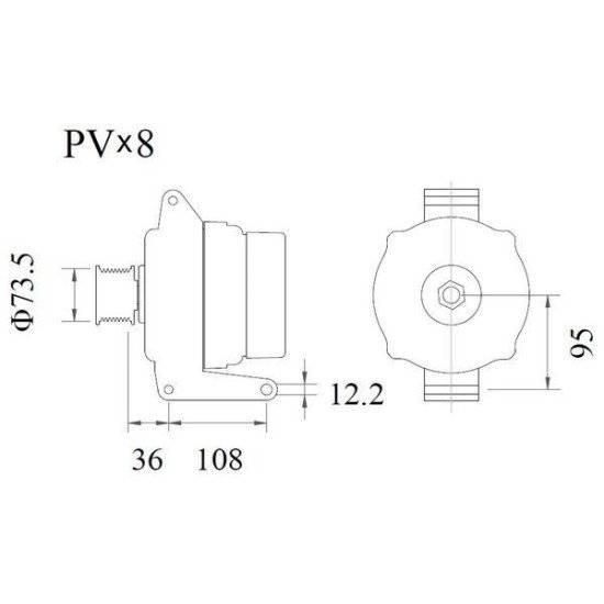 Mahle MG 936 Alternatör 28V 120A (Letrika IA9490 / 11.209.461) – PV8 Kasnaklı, Çok Fonksiyonlu