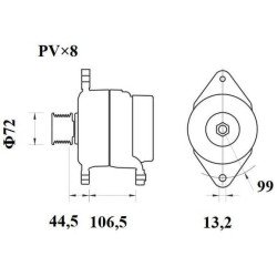 Mahle MG 951 Alternatör 28V 150A (Letrika IA9491 / 11.209.462) – Çok Fonksiyonlu Regülatör