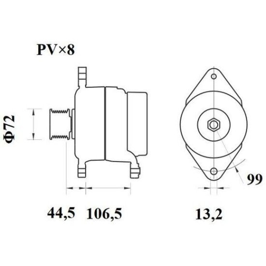 Mahle MG 951 Alternatör 28V 150A (Letrika IA9491 / 11.209.462) – Çok Fonksiyonlu Regülatör