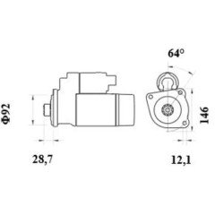 Mahle MS 1006 Marş Motoru 12V 2,7 kW 10 Diş (Letrika IS9501 / 11.139.203)