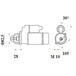 Mahle MS 1075 Marş Motoru 12V 2,2 kW 13 Diş (Letrika IS9533 / 11.139.235)