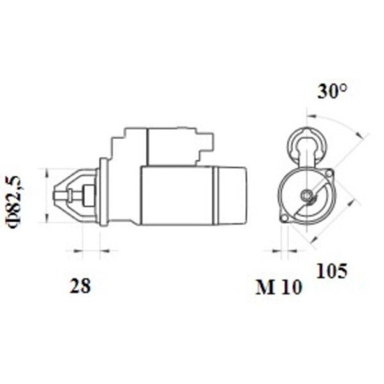 Mahle MS 1075 Marş Motoru 12V 2,2 kW 13 Diş (Letrika IS9533 / 11.139.235)