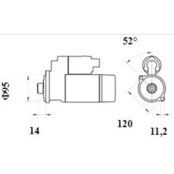 Mahle MS 1079 Marş Motoru 12V 2,8 kW 9 Diş (Letrika IS9537 / 11.139.239)