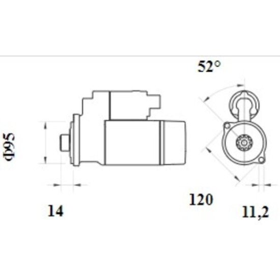 Mahle MS 1079 Marş Motoru 12V 2,8 kW 9 Diş (Letrika IS9537 / 11.139.239)