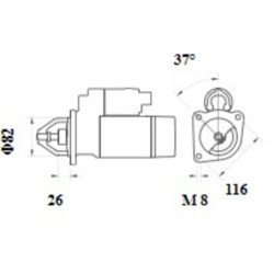 Mahle MS 1084 Marş Motoru 12V 2,5 kW 9 Diş (Letrika IS9542 / 11.139.244)