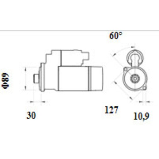 Mahle MS 1111 Marş Motoru 12V 3,2 kW 10 Diş (Letrika IS1488 / 11.132.644) – Ters Dönüş, Redüksiyonlu