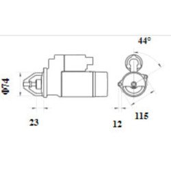 Mahle MS 1172 Marş Motoru 12V 1,1 kW 9 Diş (Letrika IS9586 / 11.139.378)